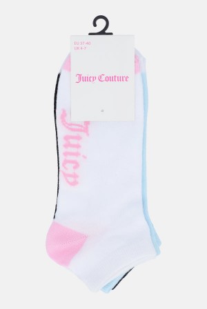 Juicy Couture 3 Pack Logo Trainer Liners Monivärinen | JC-SN652319