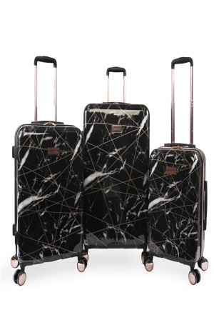 Juicy Couture 3-piece Hardside Spinner Luggage Set Mustat | JC-SN651918