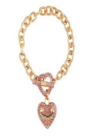 Juicy Couture Bling Heart Pendant Charm Bracelet Kultaiset | JC-SN651891