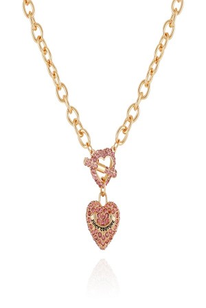 Juicy Couture Bling Heart Pendant Charm Necklace Kultaiset | JC-SN651902