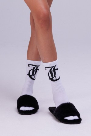 Juicy Couture Calf Length Socks Valkoinen | JC-SN652313