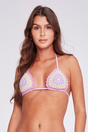 Juicy Couture Capittana Cuba Bikini Top Violetit | JC-SN651850