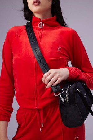 Juicy Couture Goji Berry Velour Diamante Tracktop Punainen | JC-SN652057