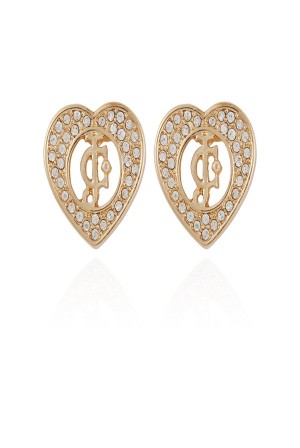 Juicy Couture Monogram Heart Stud Earrings Kultaiset | JC-SN651894