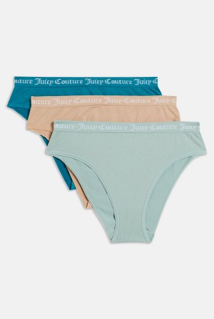 Juicy Couture Pack Of 3 Litteät Knit Seamless Mid-rise Briefs Ruskea | JC-SN652272