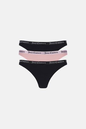 Juicy Couture Pack Of 3 Pitsi Trim Briefs Monivärinen | JC-SN652240