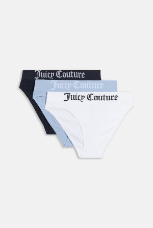 Juicy Couture Pack Of 3 Seamless High Leg Brief Sininen | JC-SN652277