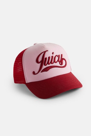 Juicy Couture Puuvilla Canvas Trucker Cap Pinkki | JC-SN652340