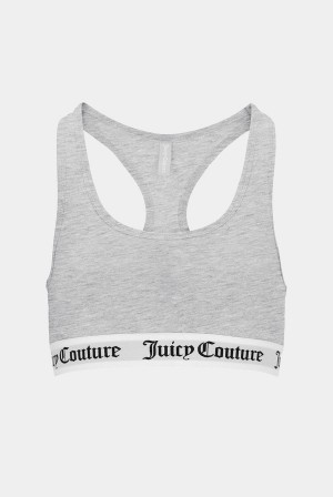 Juicy Couture Puuvilla Lounge Racer Bra Harmaat | JC-SN652223