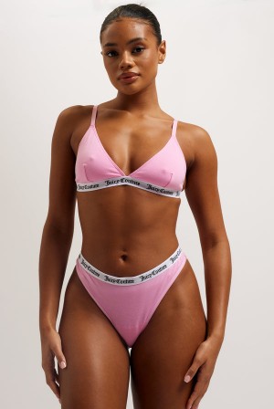 Juicy Couture Puuvilla Triangle Bra Pinkki | JC-SN652249