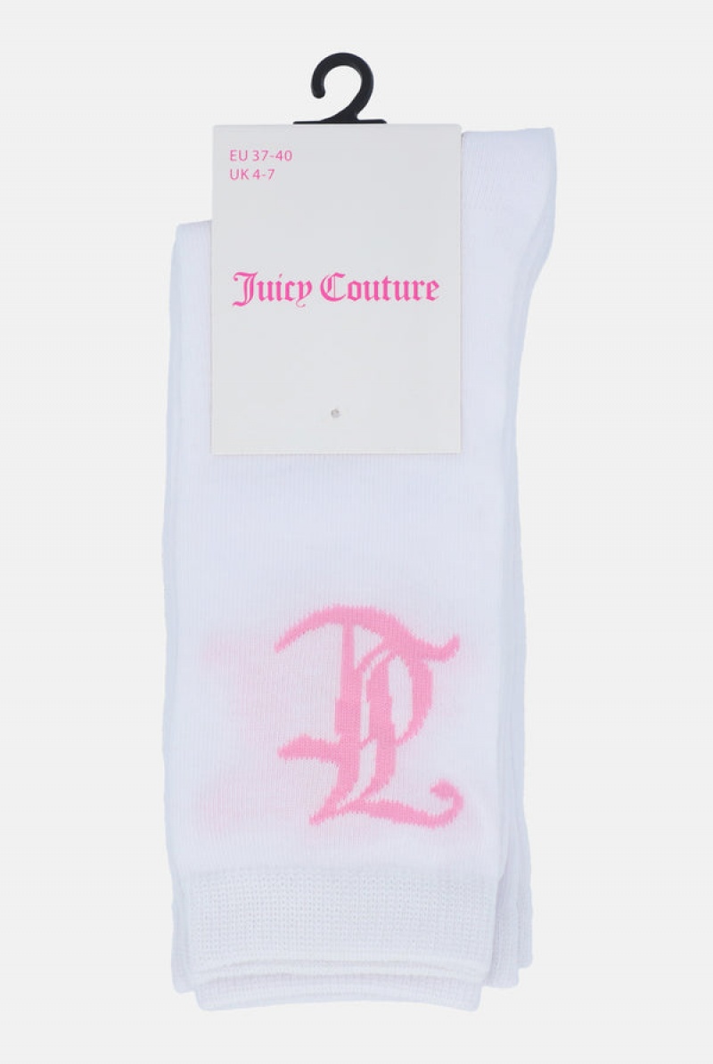 Juicy Couture 3 Pack Lettuce Hem Crew Socks Monivärinen | JC-SN652318