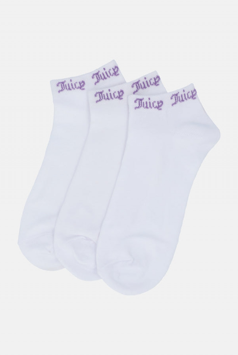 Juicy Couture 3 Pack Top Logo Trainer Liners 3 Pack Monivärinen | JC-SN652320