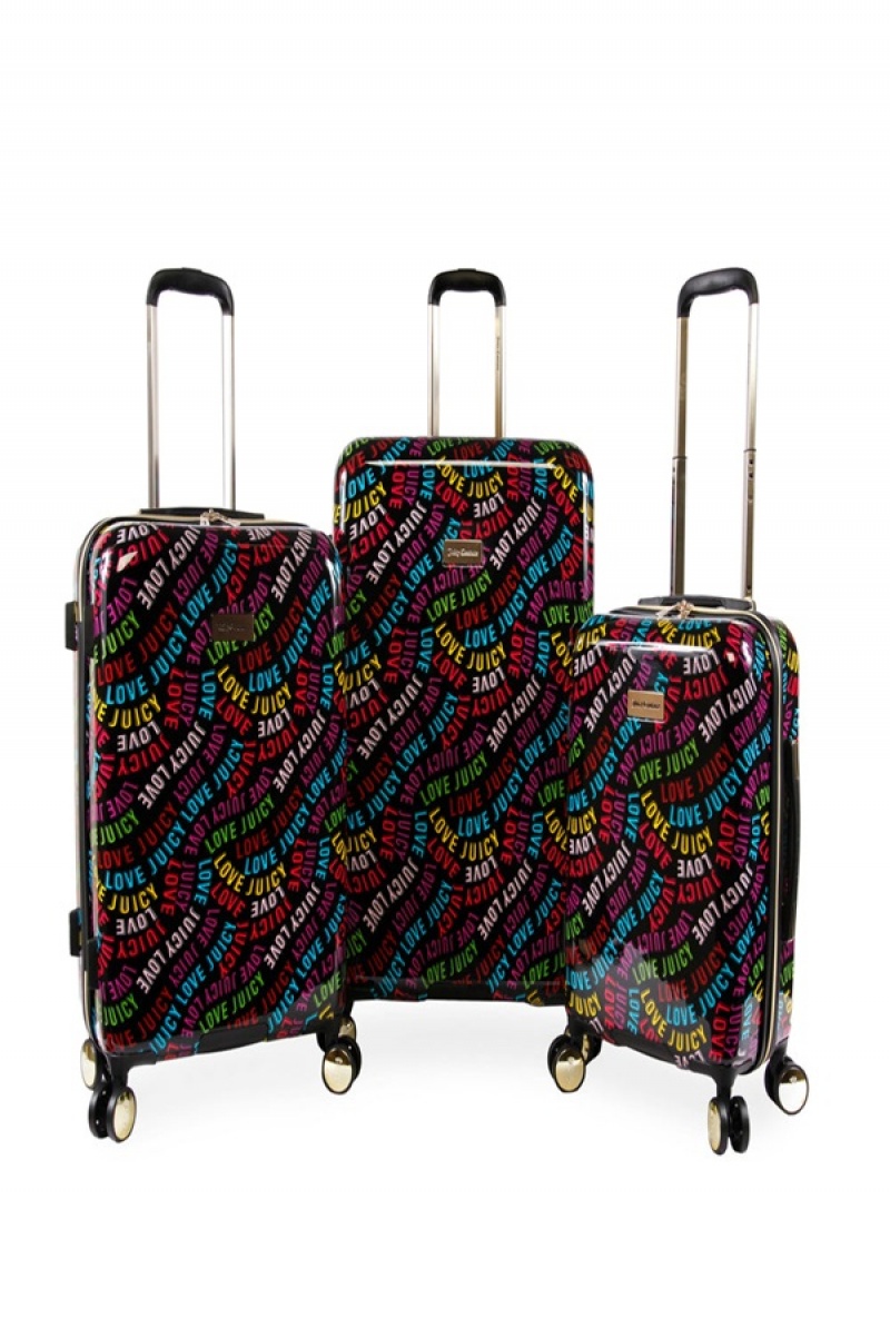 Juicy Couture 3-piece Hardside Spinner Luggage Set Monivärinen | JC-SN651916