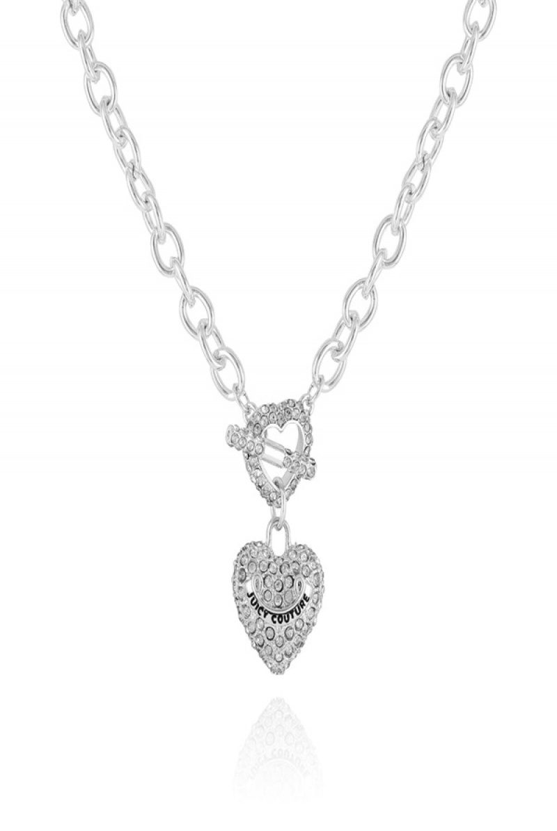 Juicy Couture Bling Heart Pendant Charm Necklace Hopea | JC-SN651901