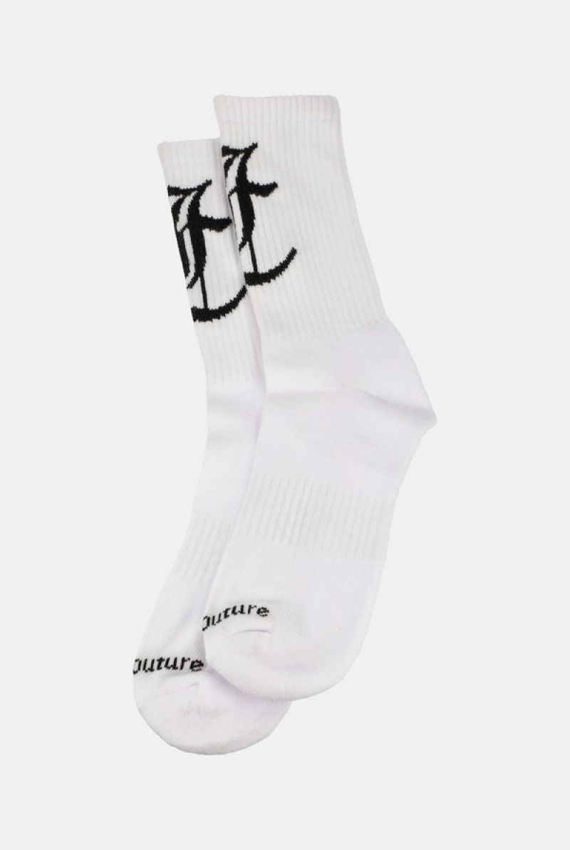 Juicy Couture Calf Length Socks Valkoinen | JC-SN652313