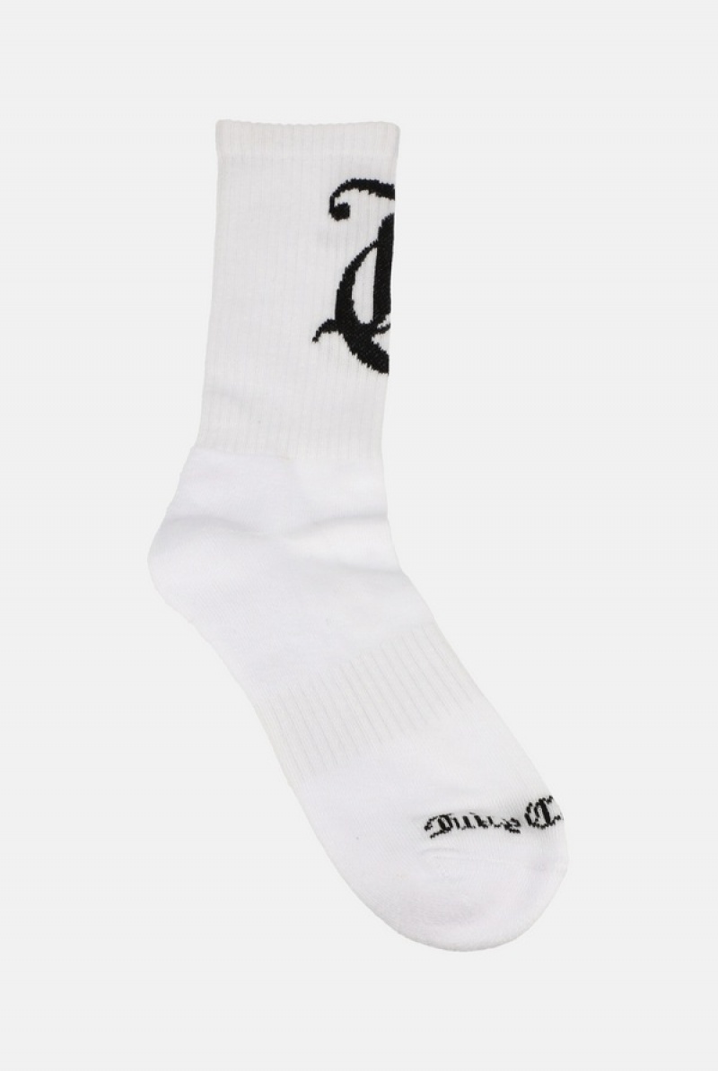 Juicy Couture Calf Length Socks Valkoinen | JC-SN652313