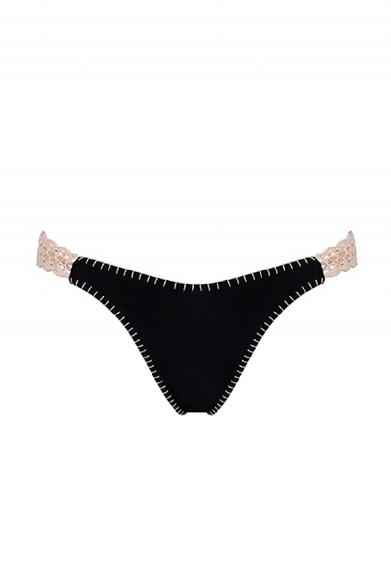 Juicy Couture Capittana Alessia Bikini Bottom Mustat | JC-SN651884