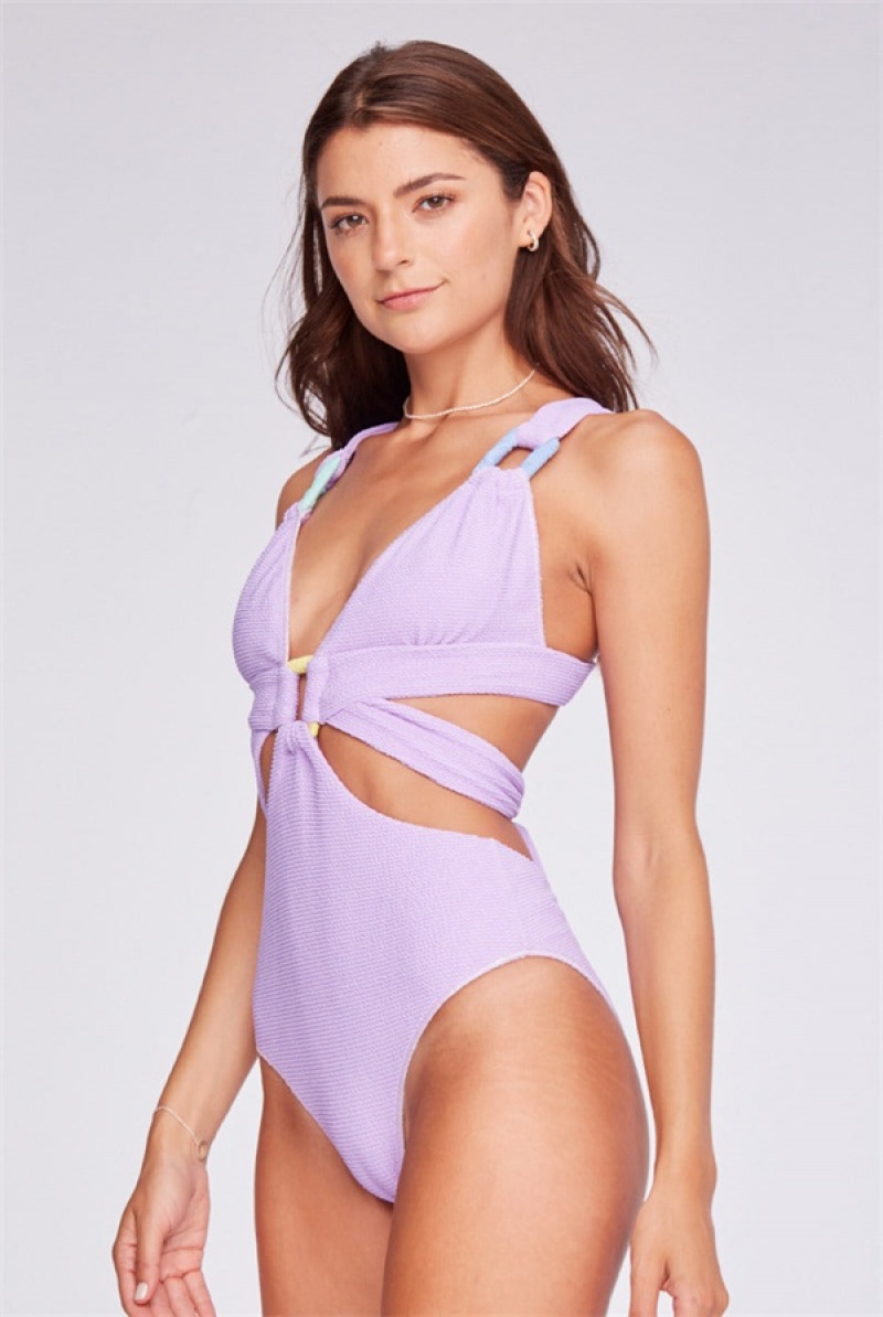 Juicy Couture Capittana Cristina One Piece Violetit | JC-SN651885