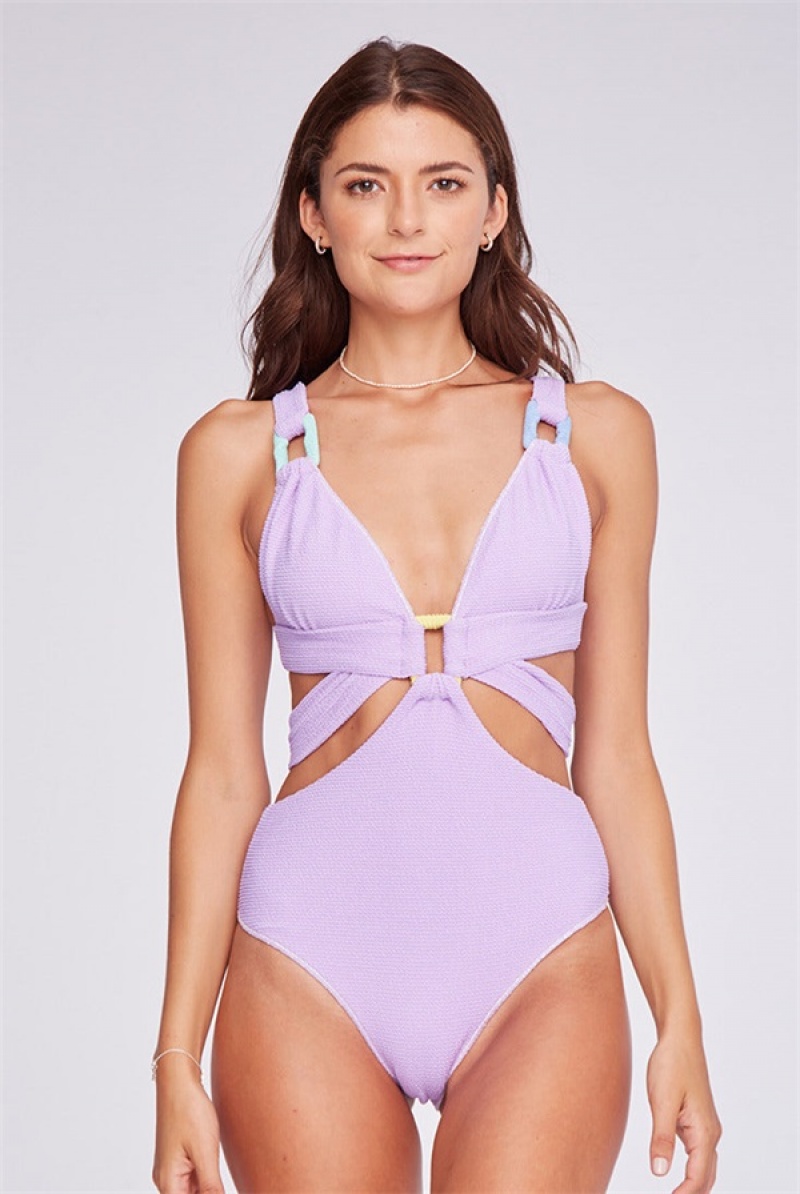 Juicy Couture Capittana Cristina One Piece Violetit | JC-SN651885