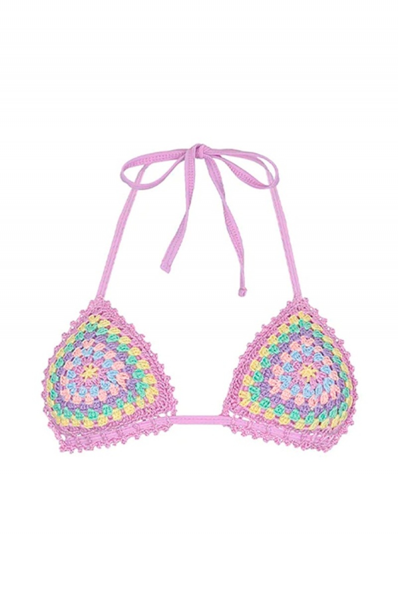 Juicy Couture Capittana Cuba Bikini Top Violetit | JC-SN651850