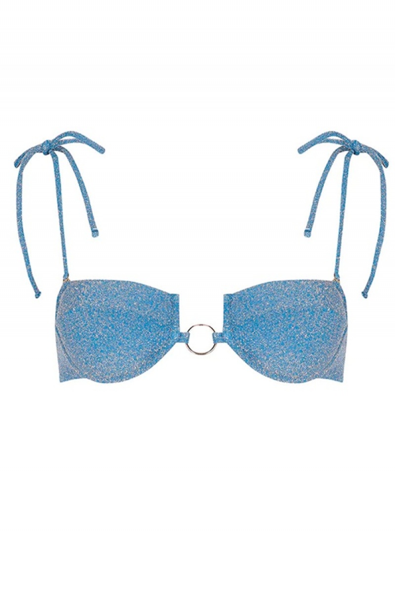 Juicy Couture Capittana Kenya Bikini Top Harmaat Sininen | JC-SN651835