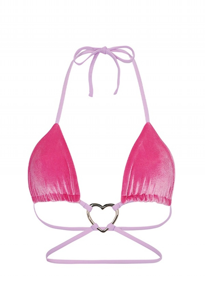 Juicy Couture Capittana Monica Bikini Top Fuksia | JC-SN651858