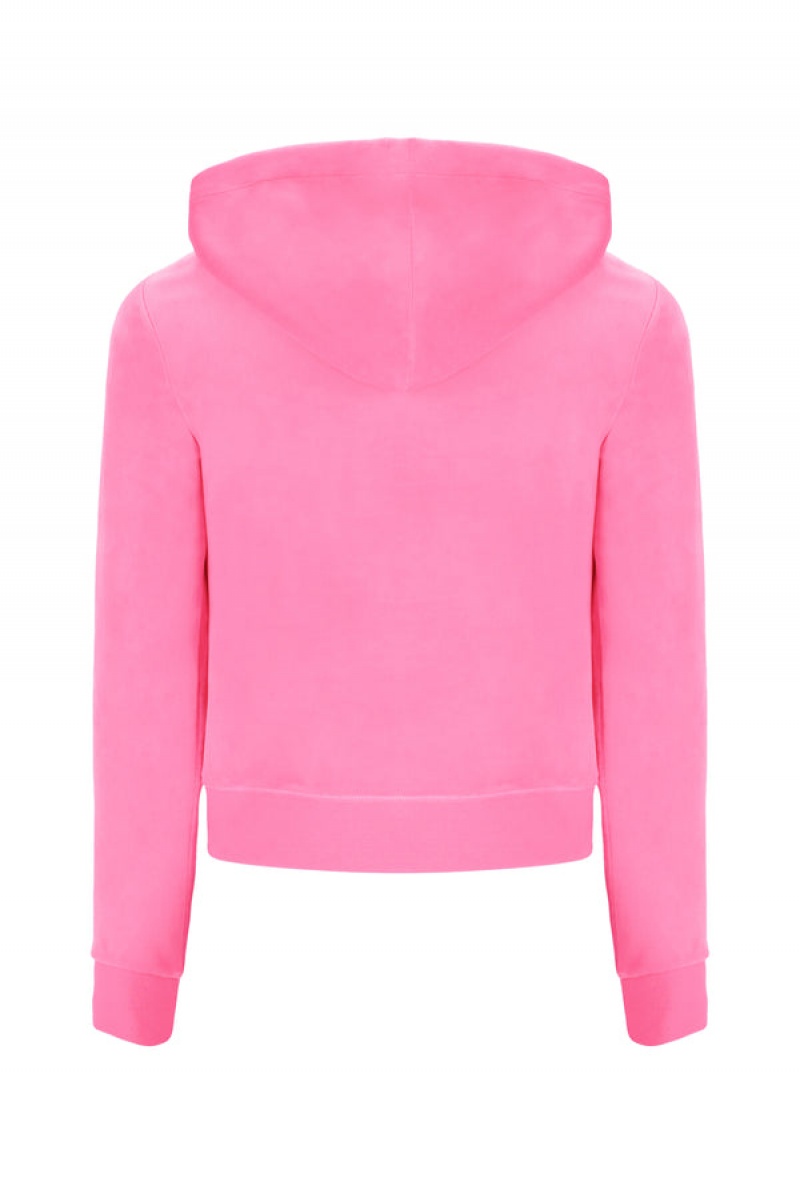 Juicy Couture Classic Velour Robertson Hoodie Pinkki | JC-SN651947