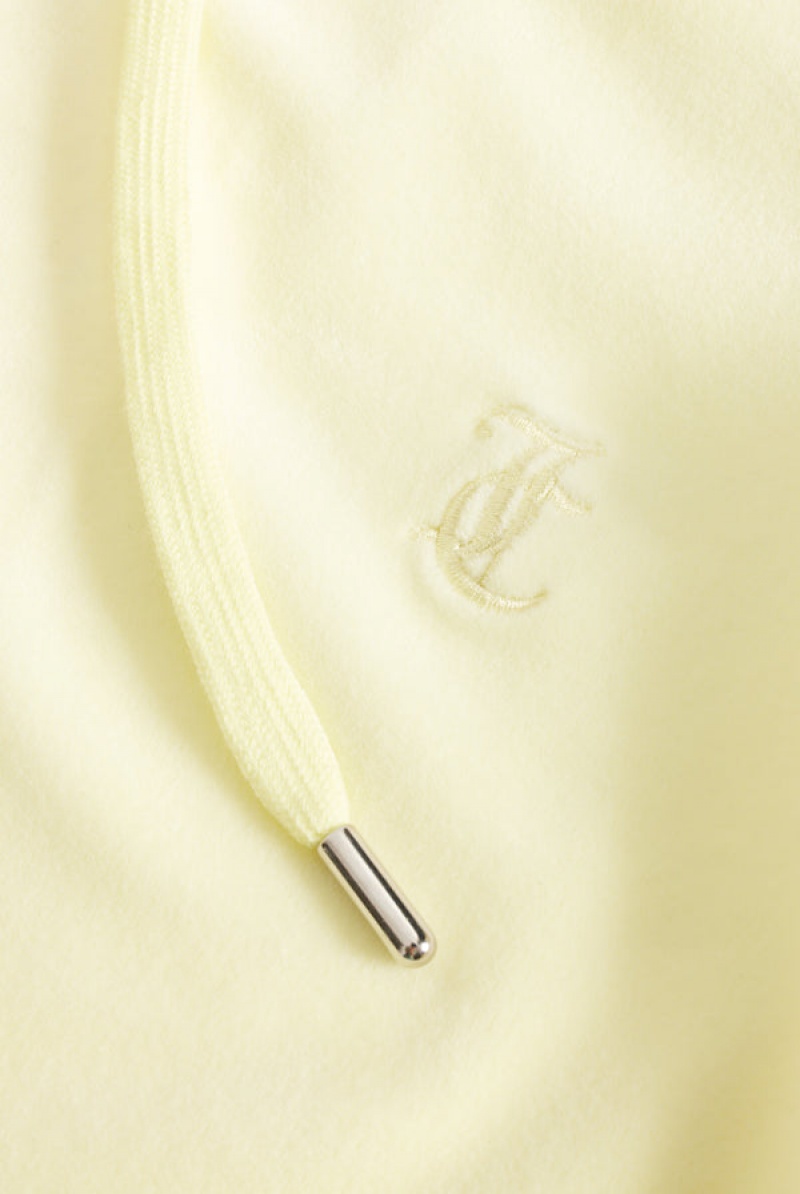 Juicy Couture Classic Velour Robertson Hoodie Keltainen | JC-SN651971