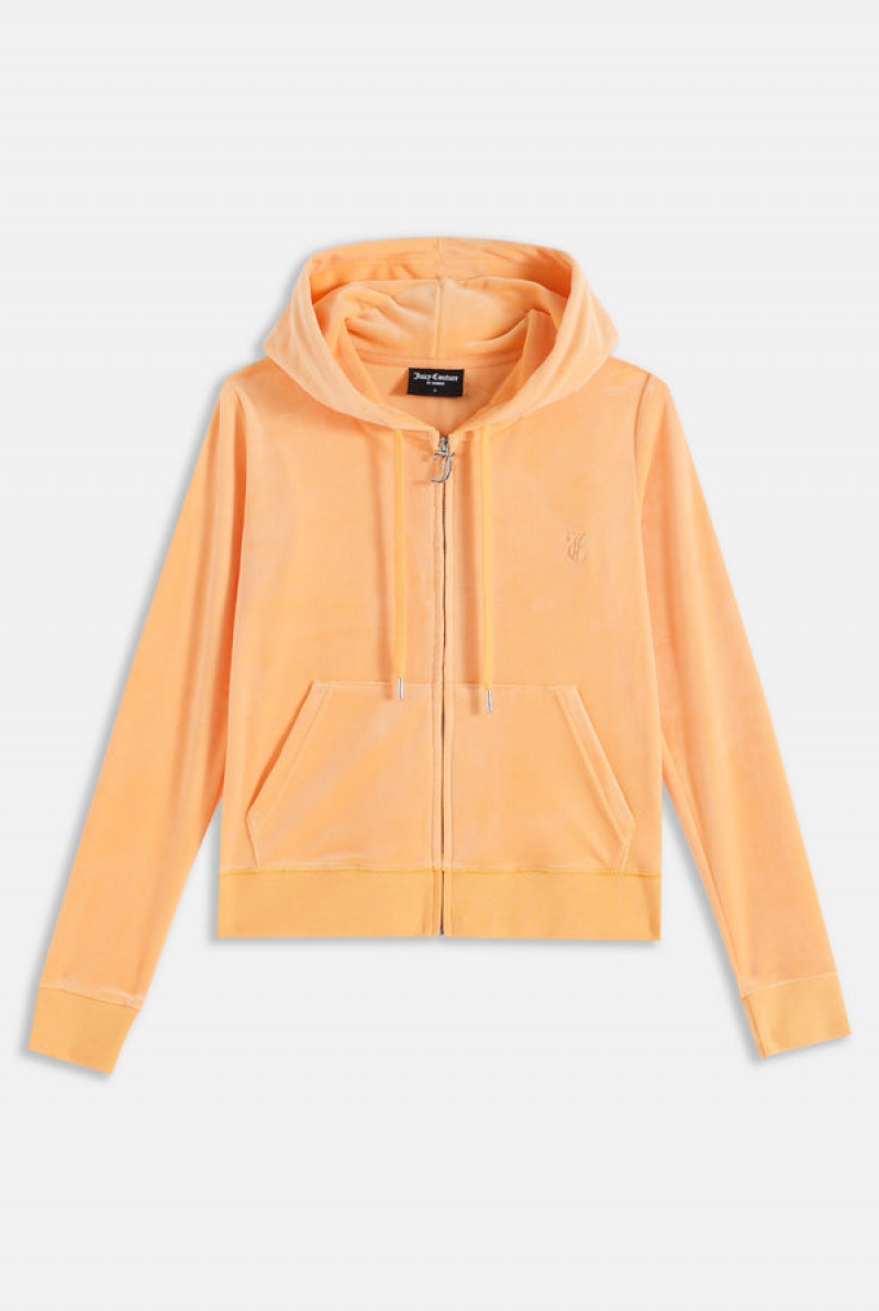 Juicy Couture Classic Velour Robertson Hoodie Oranssi | JC-SN651982