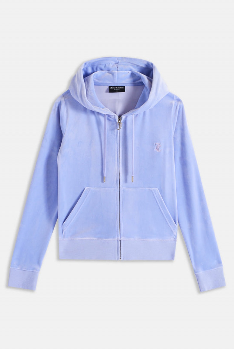 Juicy Couture Classic Velour Robertson Hoodie Sininen | JC-SN651988