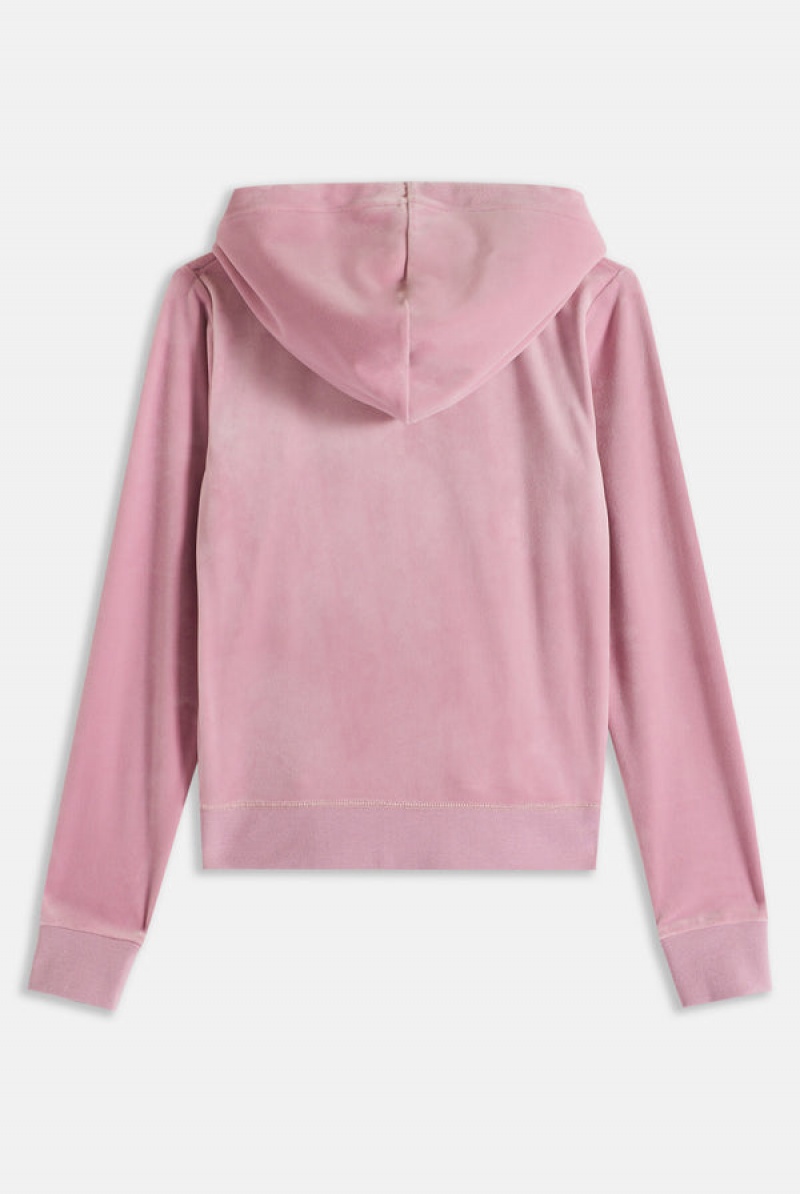 Juicy Couture Classic Velour Robertson Hoodie Pinkki | JC-SN651994