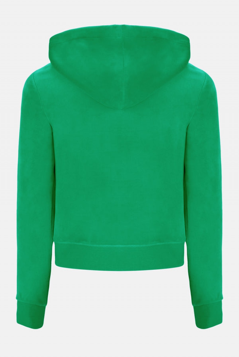 Juicy Couture Classic Velour Robertson Hoodie Vihreä | JC-SN652005