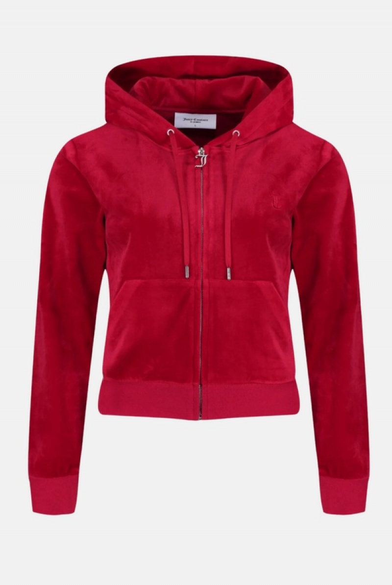 Juicy Couture Classic Velour Robertson Hoodie Punainen | JC-SN652032