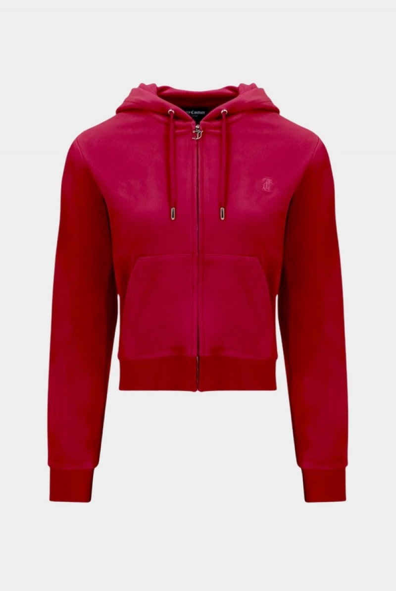 Juicy Couture Classic Velour Robertson Hoodie Pinkki | JC-SN652050