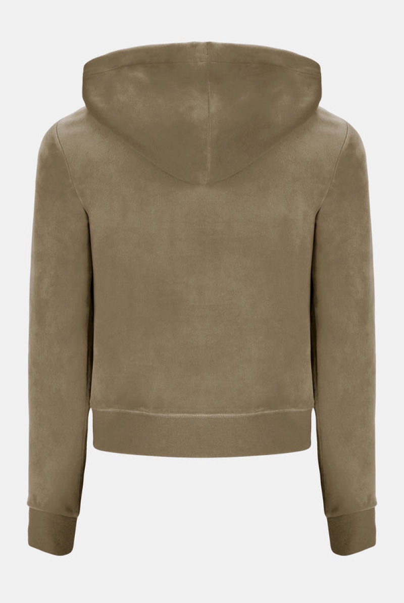 Juicy Couture Classic Velour Robertson Hoodie Ruskea | JC-SN652073