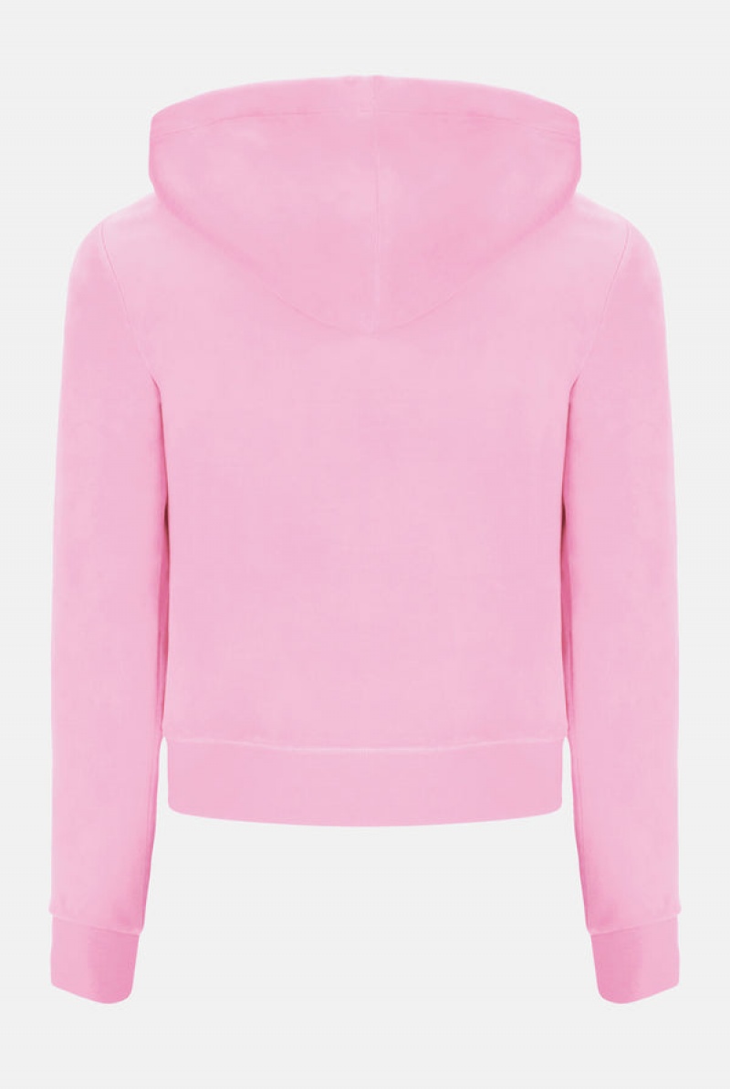 Juicy Couture Classic Velour Robertson Hoodie Pinkki | JC-SN652083