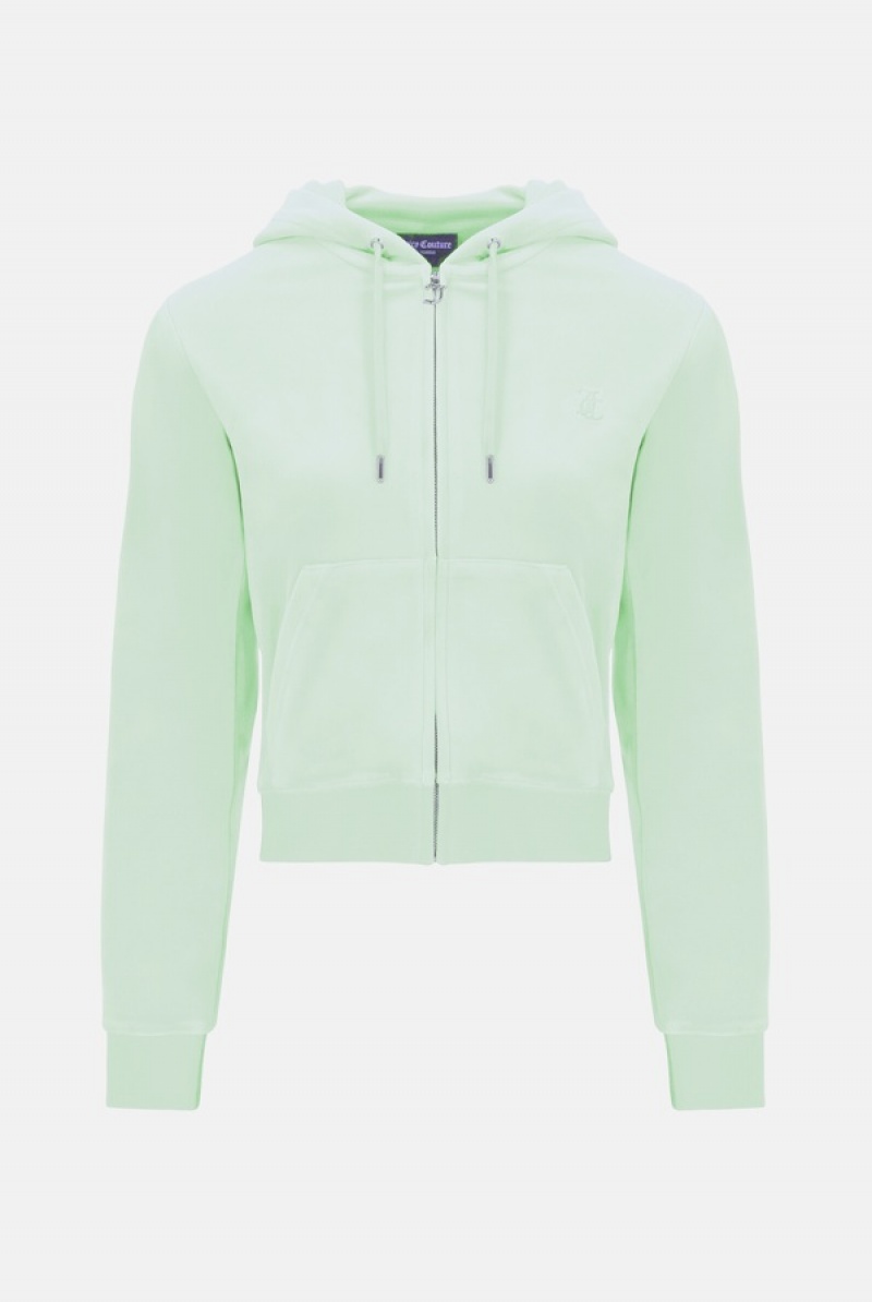 Juicy Couture Classic Velour Robertson Hoodie Vihreä | JC-SN652099