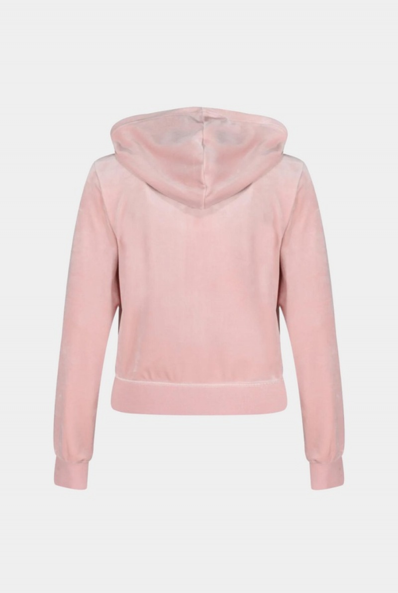 Juicy Couture Classic Velour Robertson Hoodie Pinkki | JC-SN652130