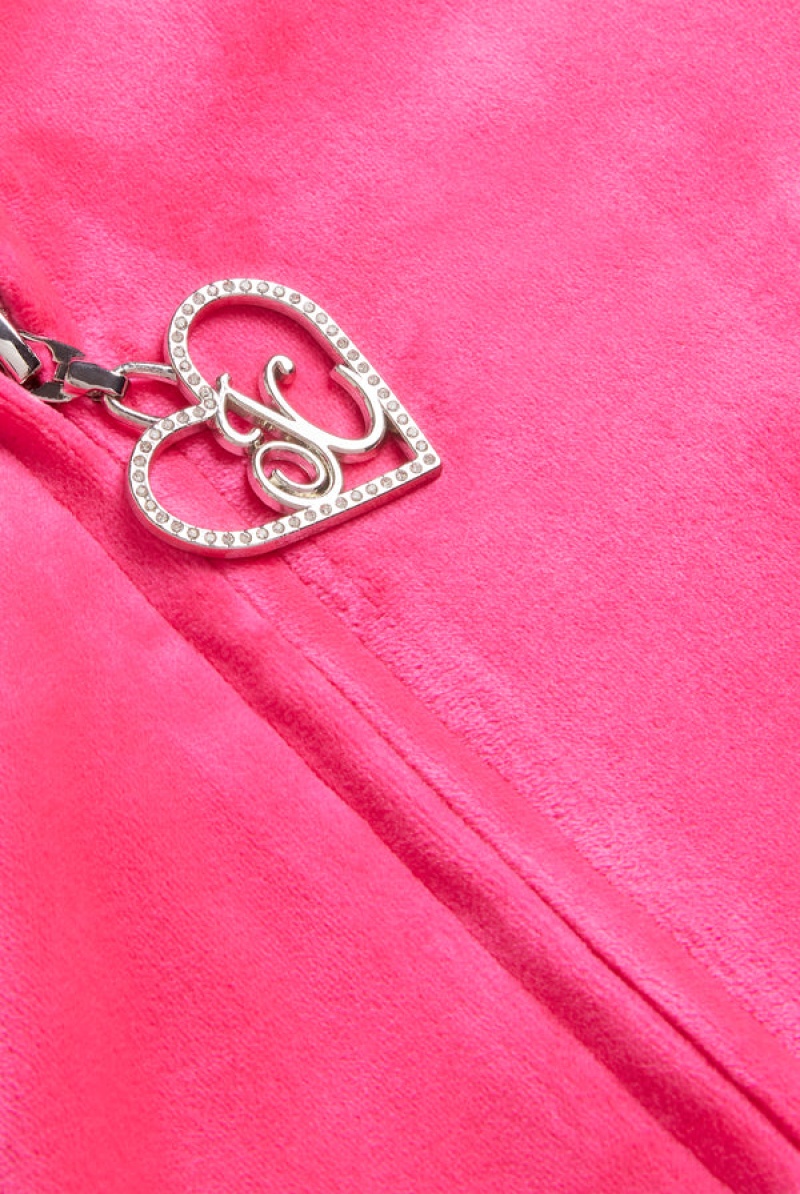 Juicy Couture Classic Velour Scatter Bead Hoodie Pinkki | JC-SN652120