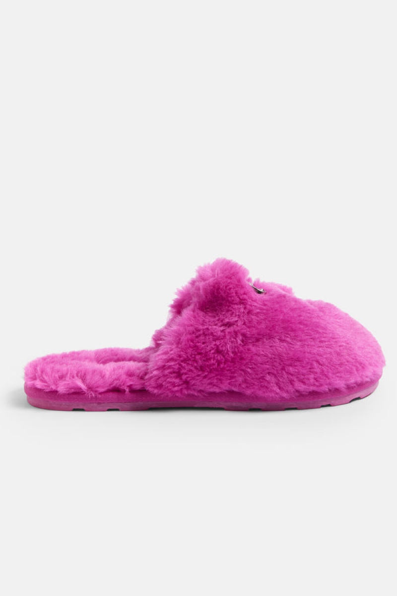 Juicy Couture Closed Varvas Faux Fur Tossut Pinkki | JC-SN652190