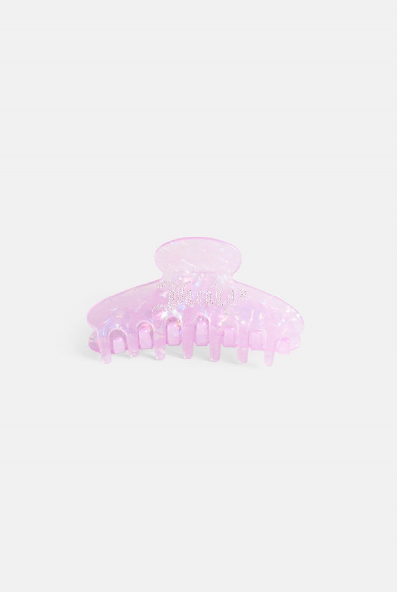 Juicy Couture Diamante Claw Hair Clip Violetit | JC-SN652329