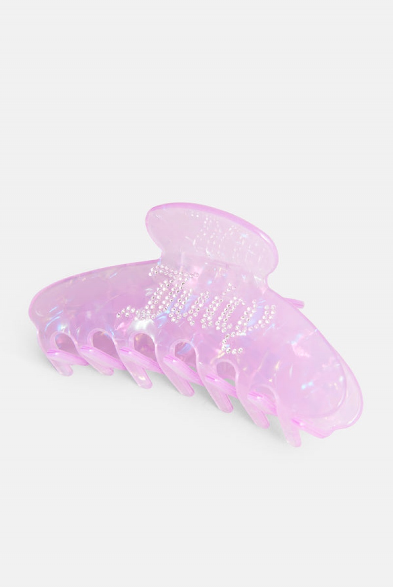 Juicy Couture Diamante Claw Hair Clip Violetit | JC-SN652329