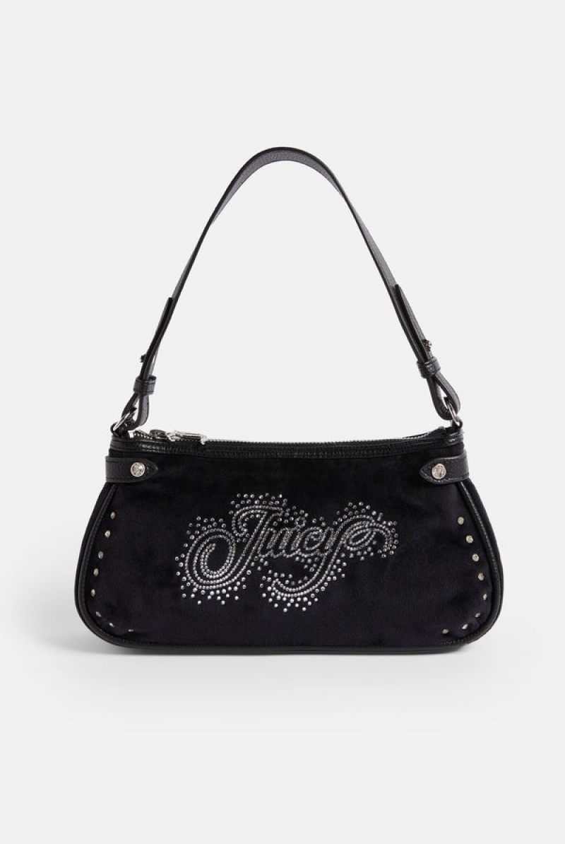 Juicy Couture Diamante Scatter Bag Mustat | JC-SN652219