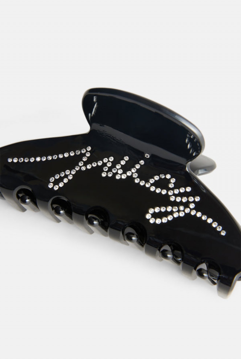 Juicy Couture Diamante Script Claw Hair Clip Mustat | JC-SN652332