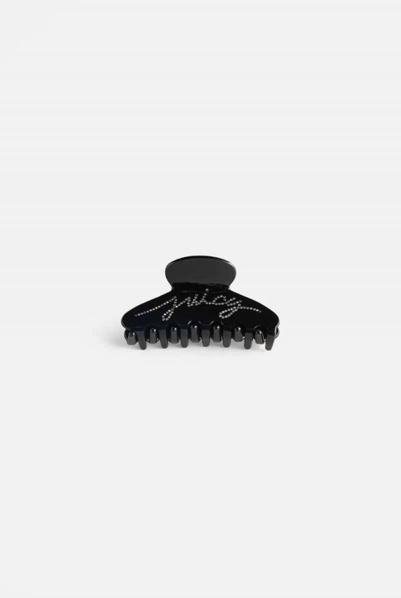 Juicy Couture Diamante Script Claw Hair Clip Mustat | JC-SN652332