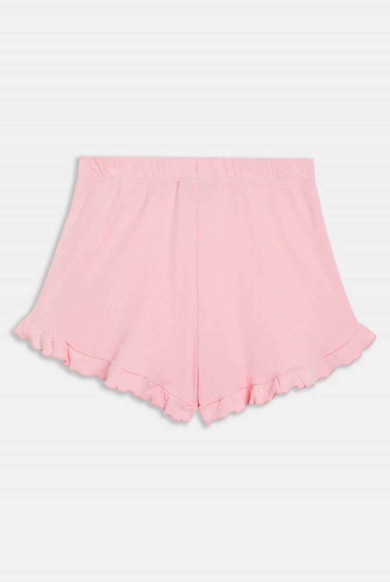 Juicy Couture Heart Frilled Sleep Shorts Pinkki | JC-SN652268