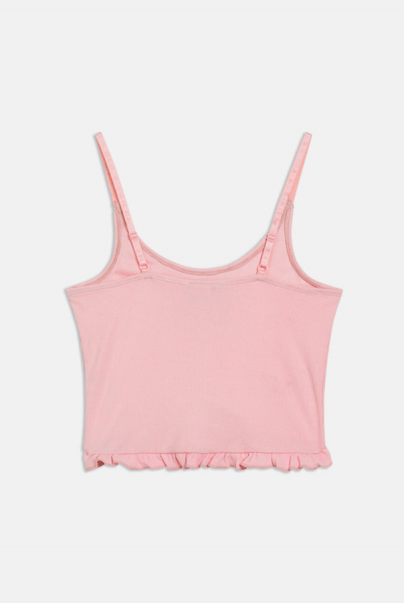 Juicy Couture Heart Frilled Sleep Vest Pinkki | JC-SN652269