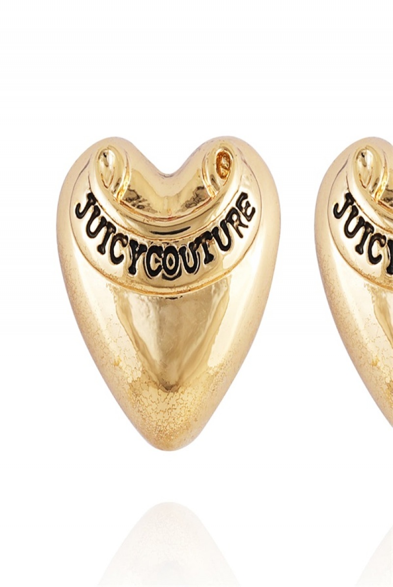 Juicy Couture Heart Stud Earrings Kultaiset | JC-SN651896