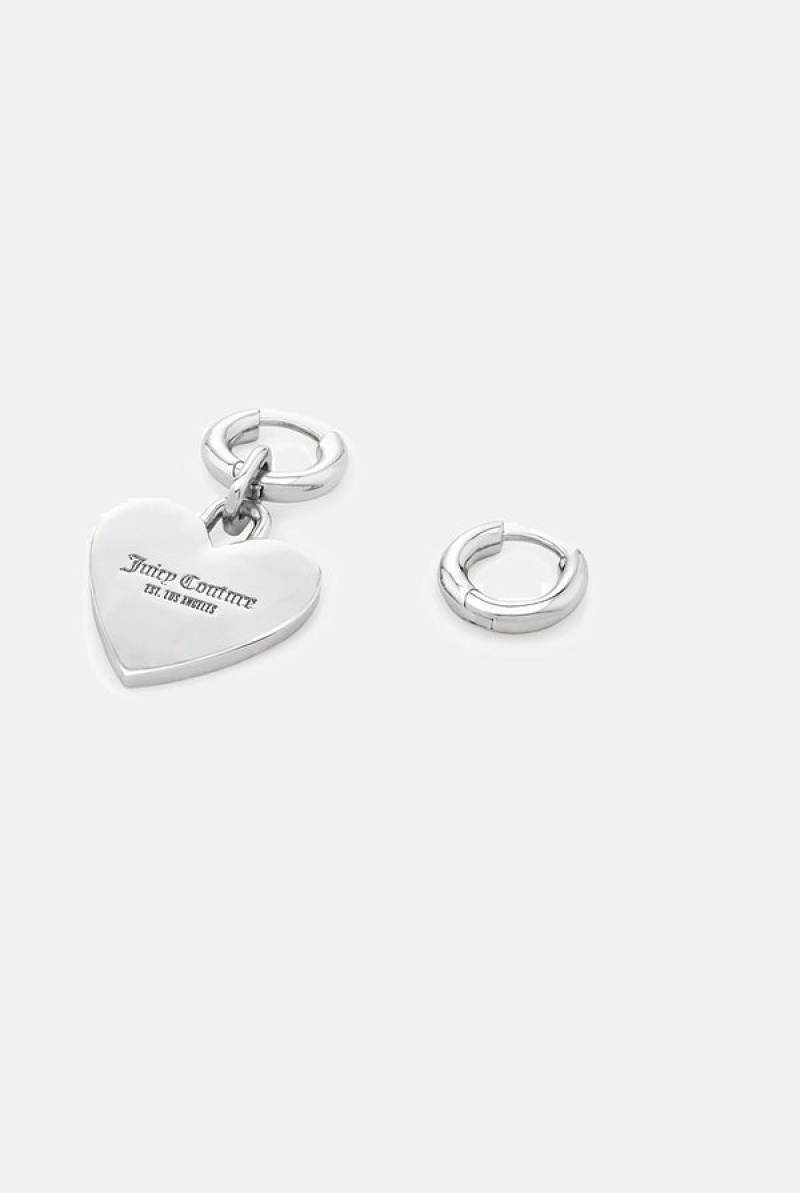 Juicy Couture Hoop Earrings With Single Heart Drop Hopea | JC-SN652375