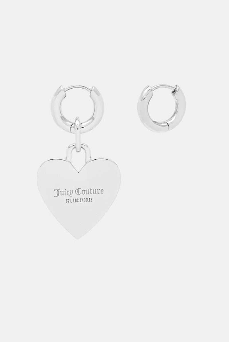 Juicy Couture Hoop Earrings With Single Heart Drop Hopea | JC-SN652375